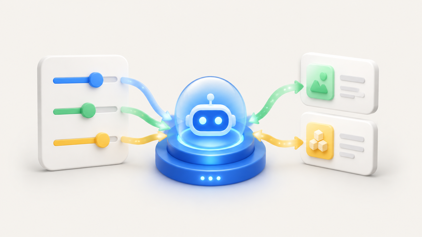 Cartoon illustration of business settings being configured